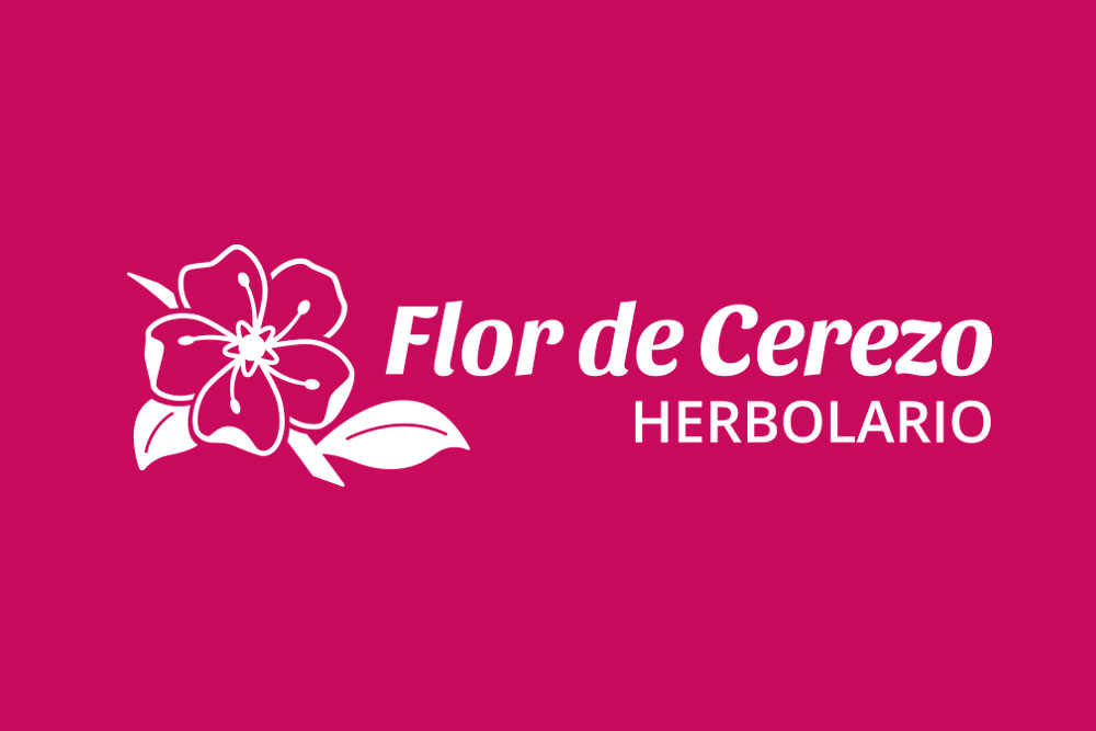 Marca Flor de Cerezo Herbolari a Montserrat València. Disseny de marca, identitat corporativa, papereria bàsica i retolació comercial.