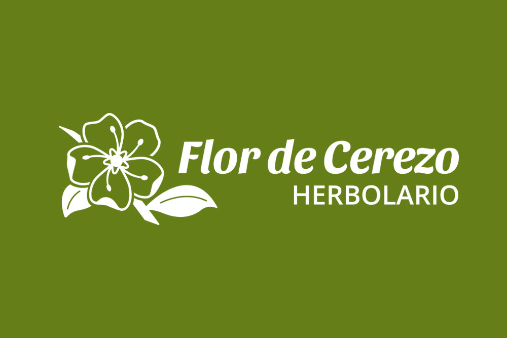 Marca Flor de Cerezo Herbolari a Montserrat València. Disseny de marca, identitat corporativa, papereria bàsica i retolació comercial.