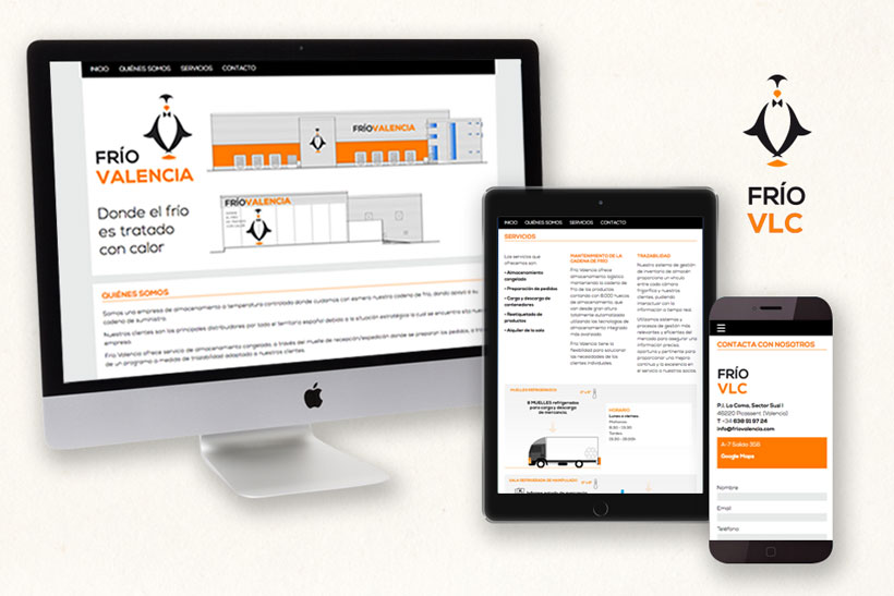 Disseny interfície web Frío Valencia. Gisela Almerich Comunicació gràfica.