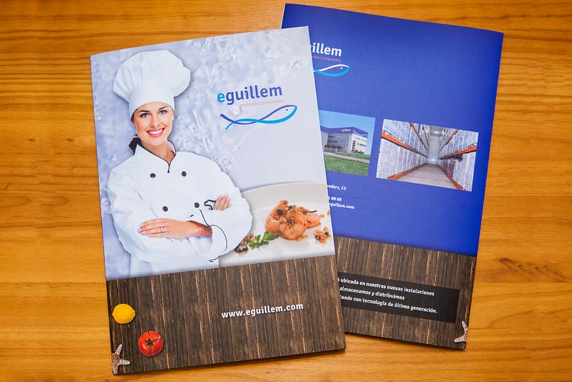 Tríptic catàleg Eguillem, disseny gràfic, maquetació i fotografia de producte.