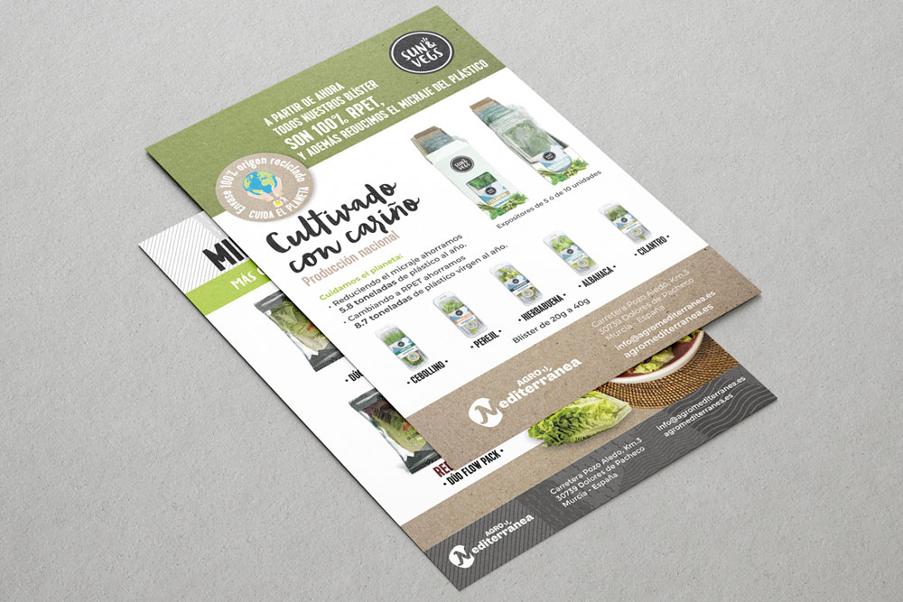 Disseny gràfic de fulls volants per a Sun@Vegs